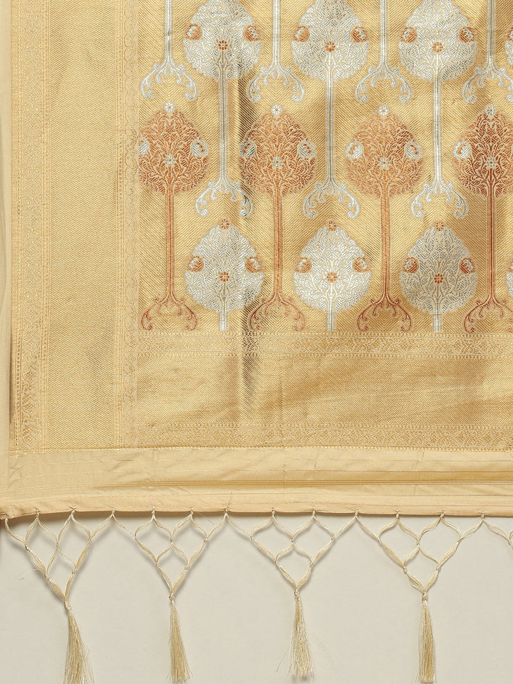 Zari Jaal Banarasi Woven Saree