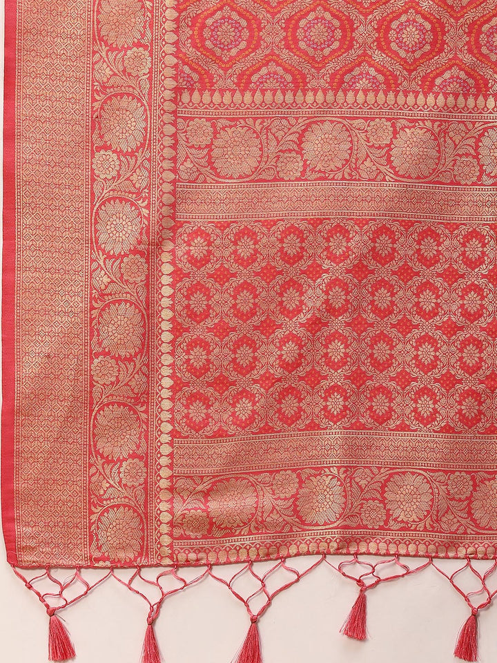 Bandhej Handloom Woven Saree