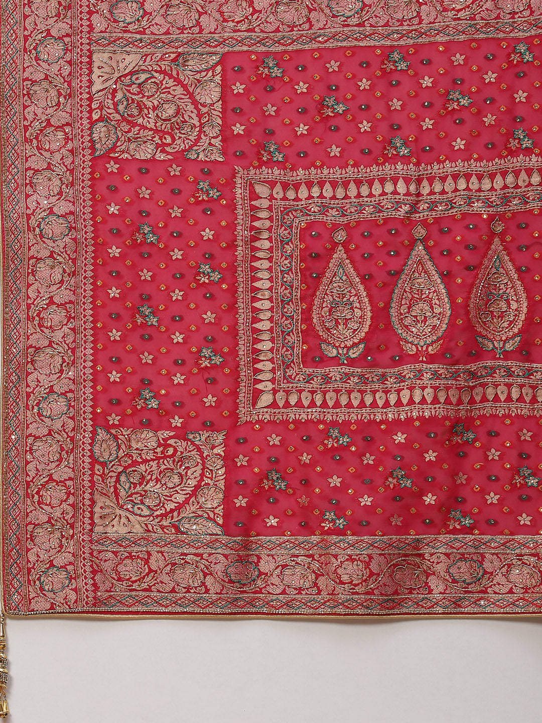 Gharchola Banarasi Embroidered Saree