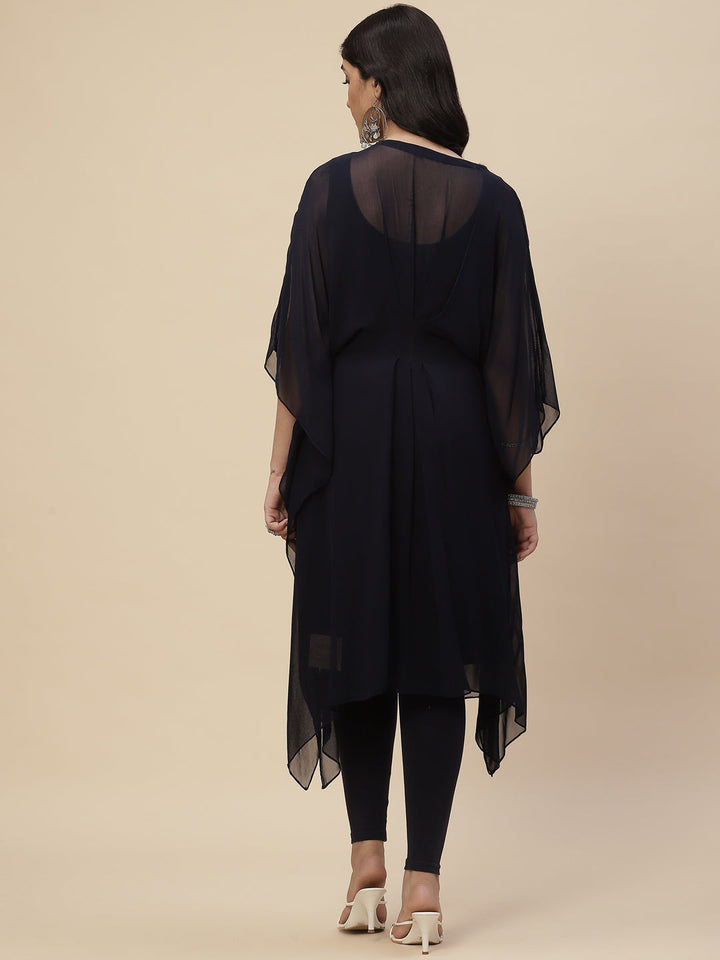 Sequin Embroidered Georgette Kaftan Kurta