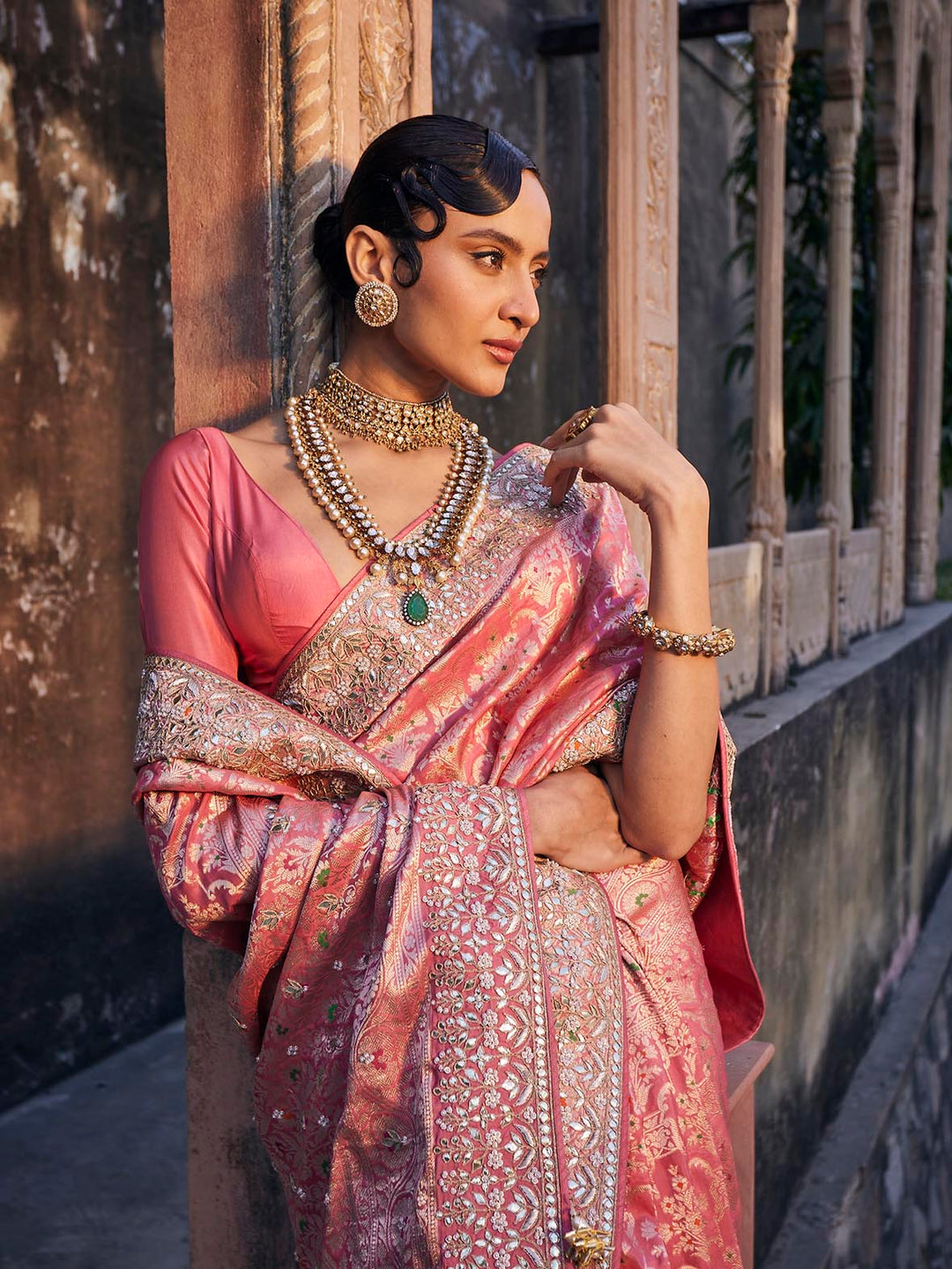 Gota Embroidered Handloom Saree