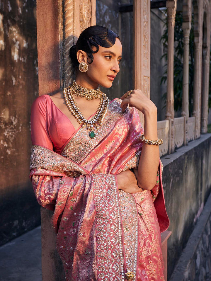 Gota Embroidered Handloom Saree