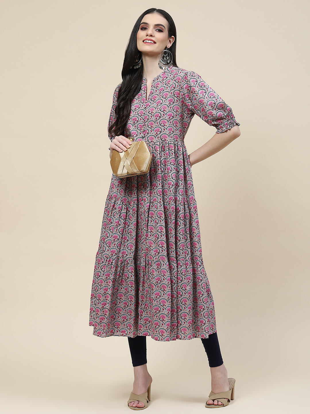 Floral Printed Cotton Kurta