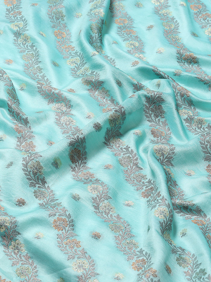 Floral Zari Jaal Tussar Woven Saree