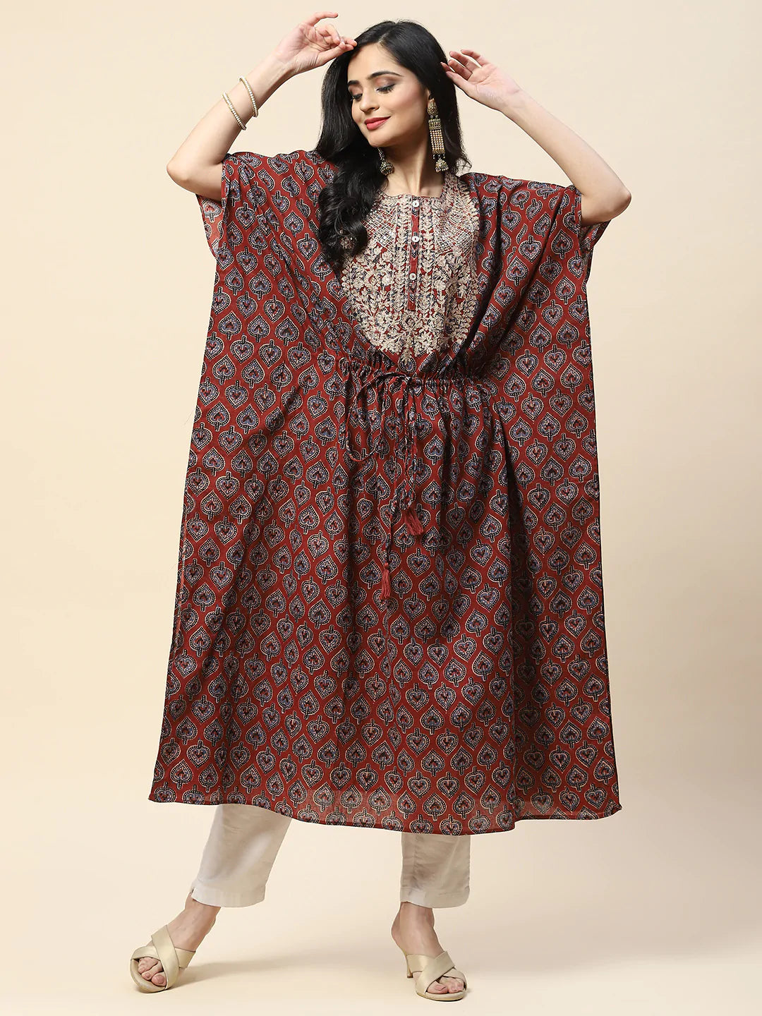 Printed Cotton Kaftan Kurta