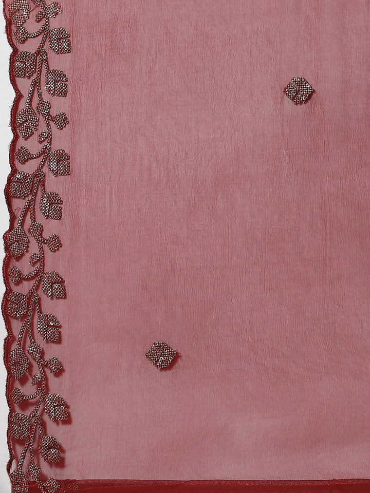 Digital Floral Printed Crepe Unstitched Suit Piece With Dupatta