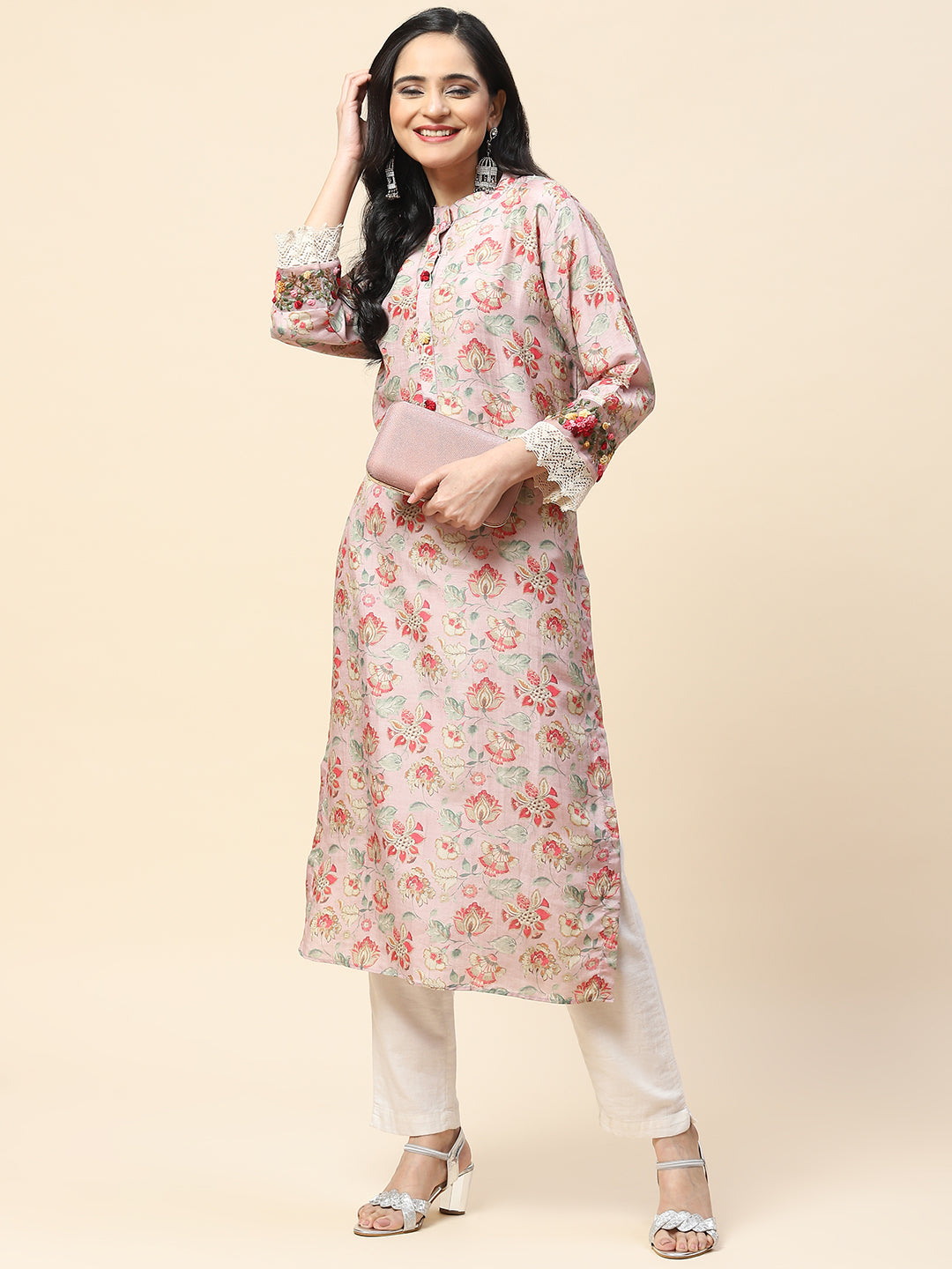 Floral Printed Cotton Kurta