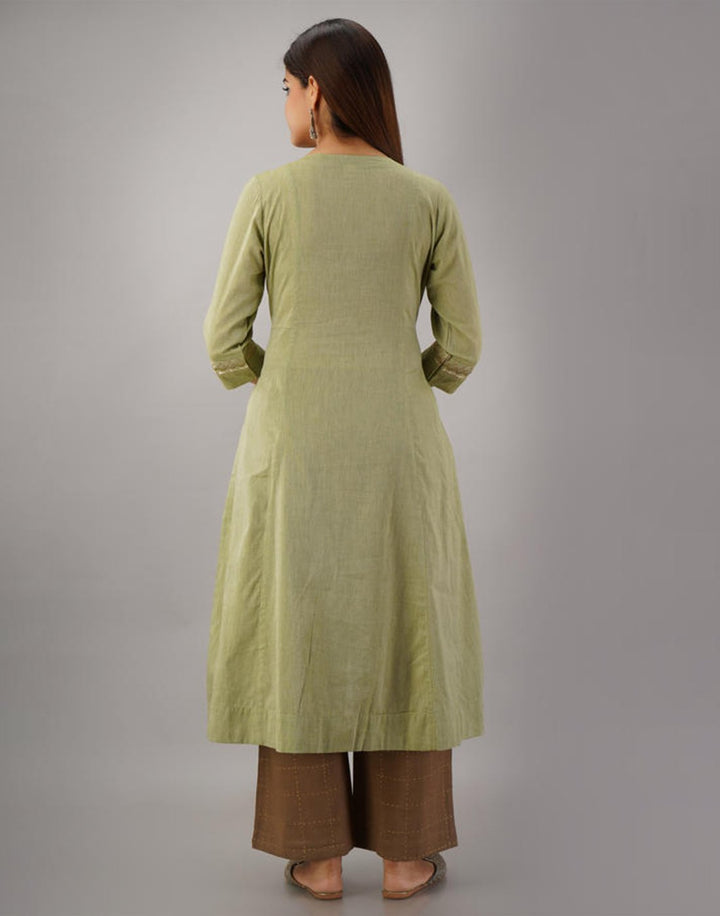 Printed Cotton Anarkali Kurti With Pant