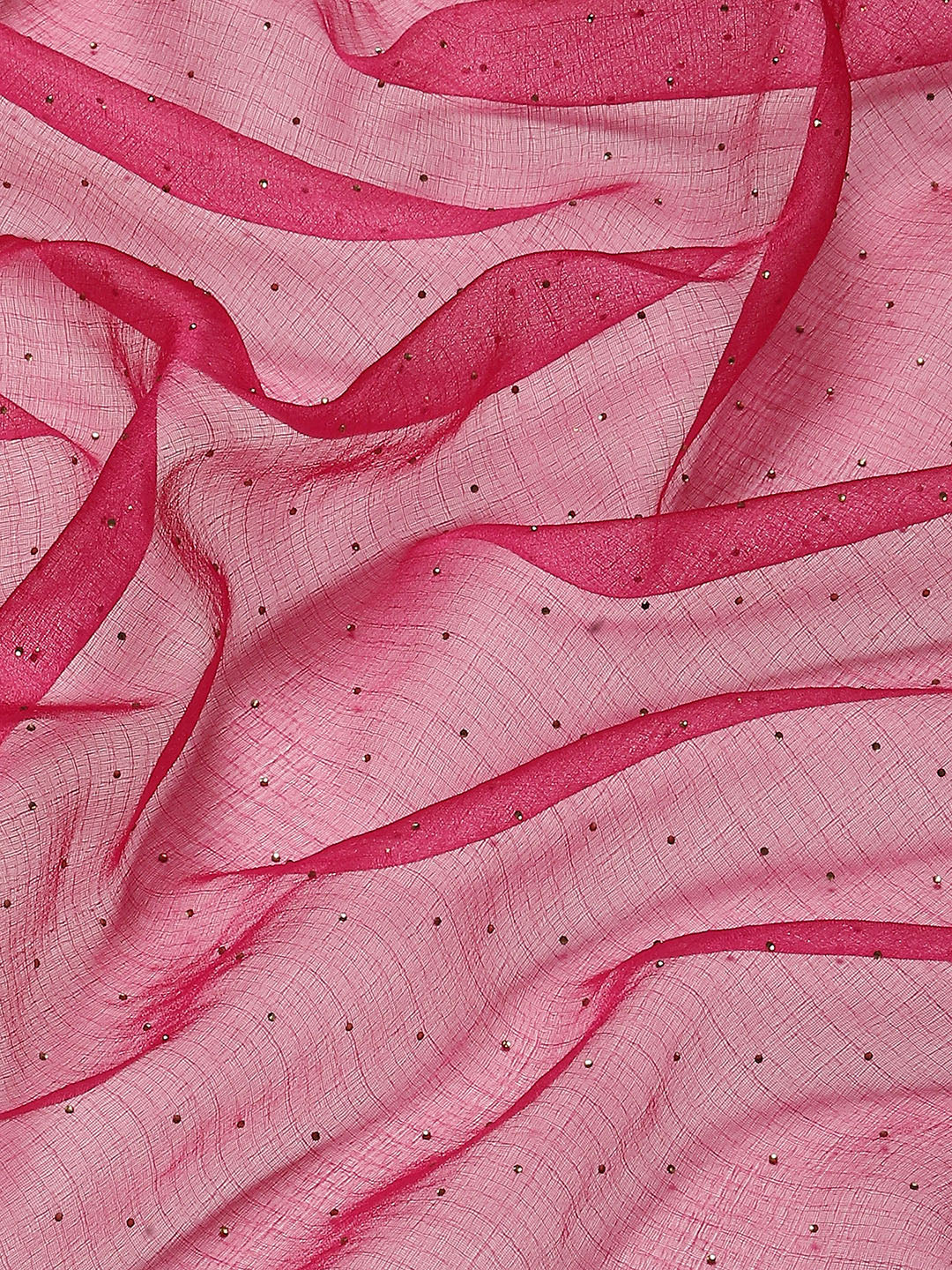 Stone Work Organza Plain Saree