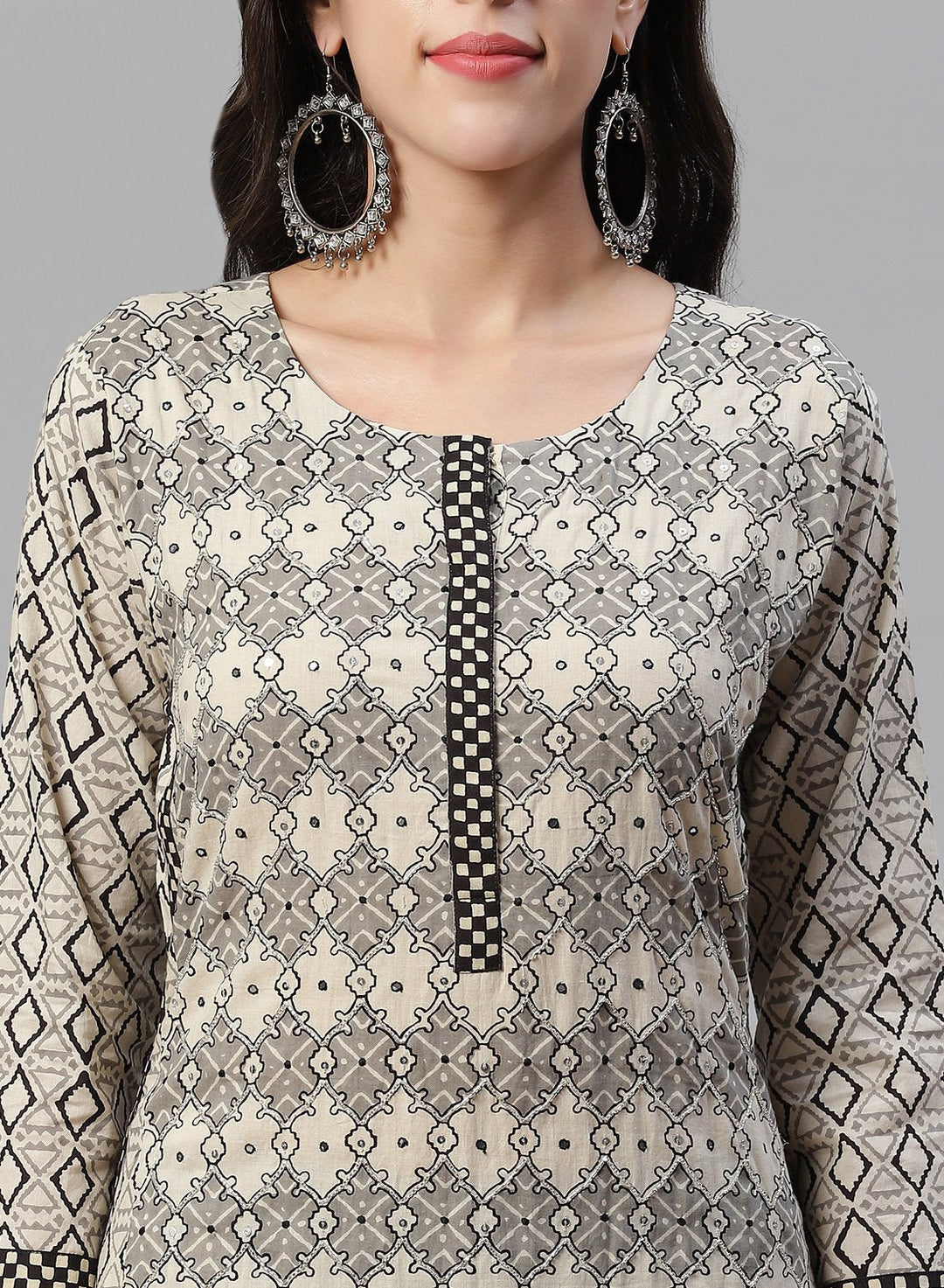 Printed Cotton Kurti With Pant