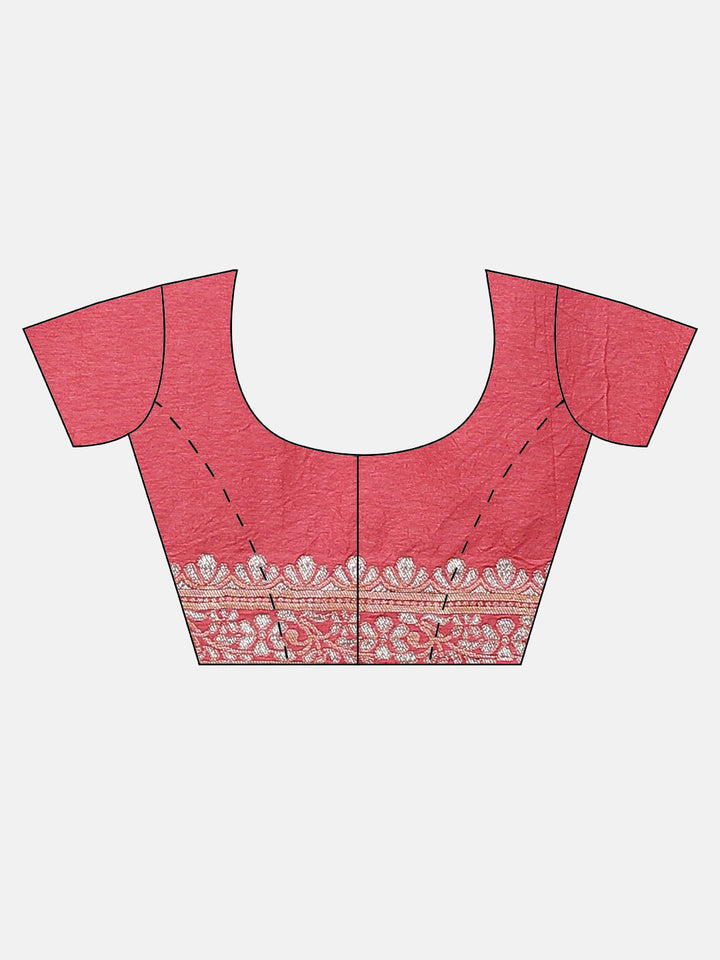 Zari Border Booti Banarasi Woven Saree