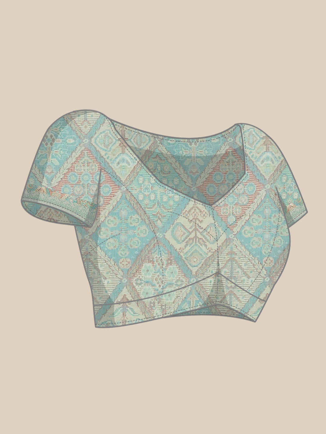 Printed Cotton Chanderi Saree