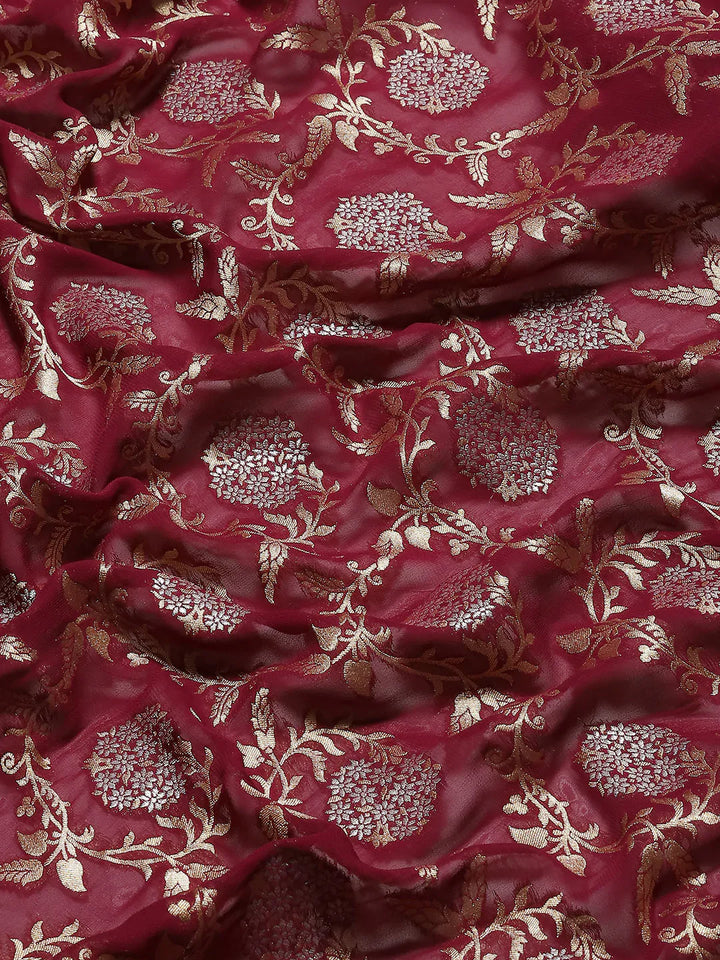 Zari Border Booti Handloom Woven Saree