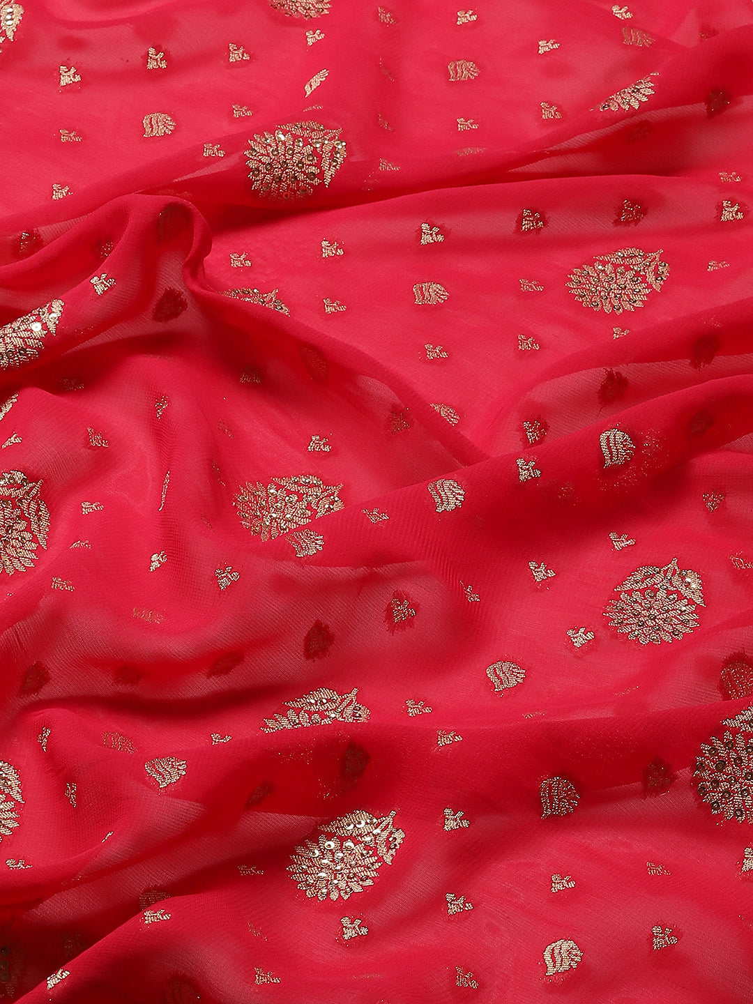 Floral Embroidered Georgette Saree