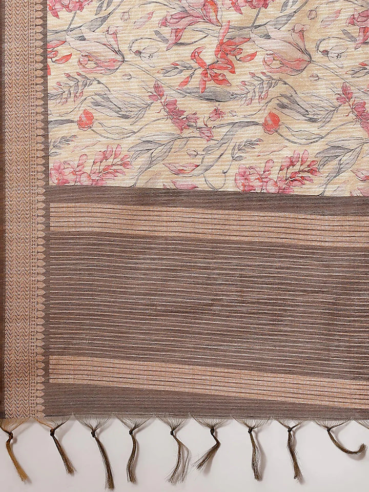 Neck Embroidered &amp; Printed Chanderi Unstitched Suit Piece With Dupatta