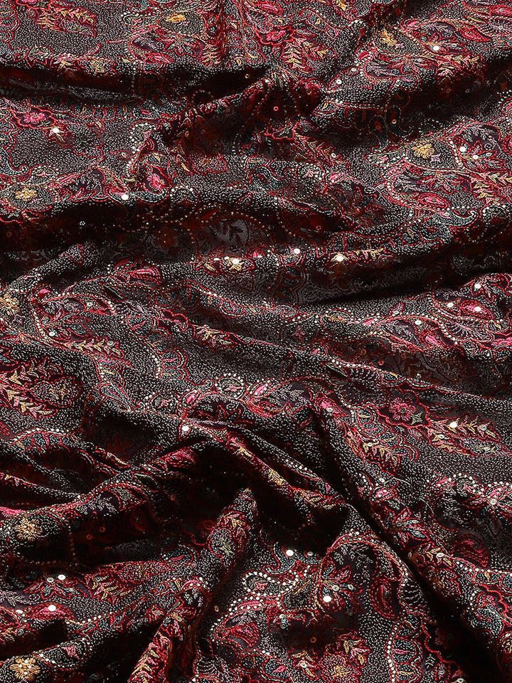 Resham Jaal Embroidery Georgette Saree
