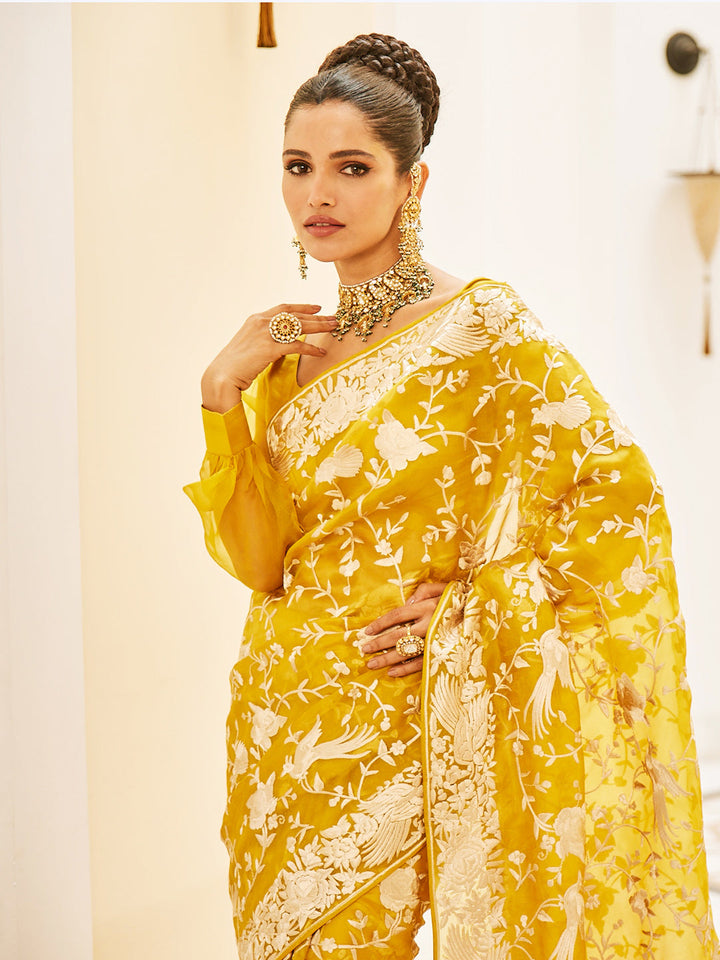 Organza Embroidery Saree