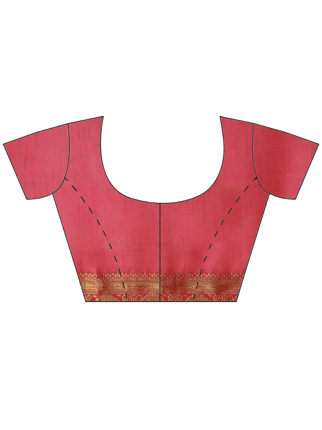 Plain Zari Border Art Handloom Woven Saree