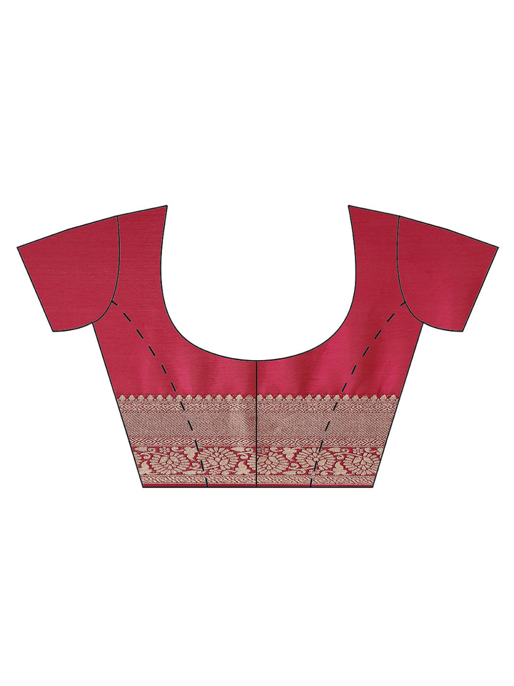 Zari Booti Chiffon Plain Saree