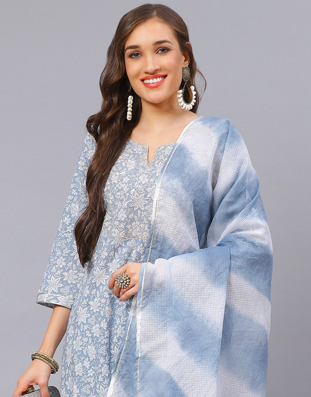 Straight Cotton Printed Salwar Kameez Stitched Suit