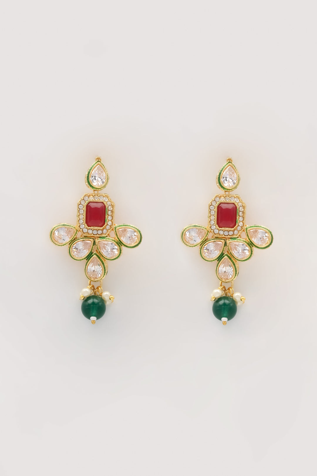 Kundan Work Necklace Set With Earring &amp; Mang Tika