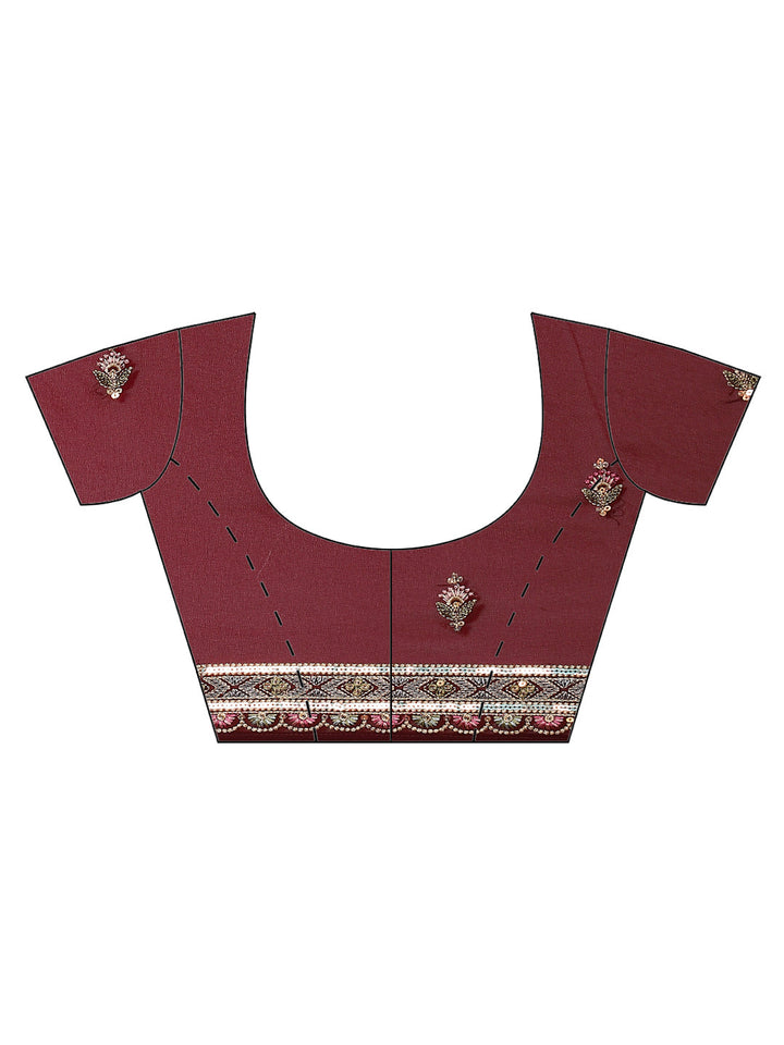 Resham Booti Embroidered Georgette Saree