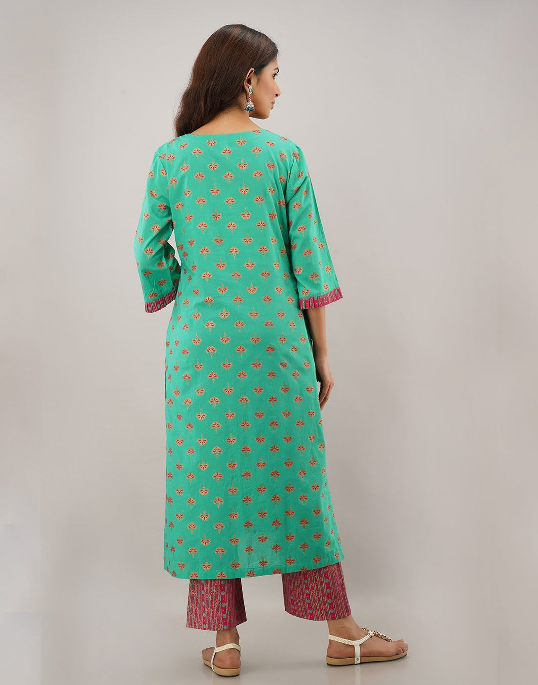 Printed Cotton Kurti With Pant