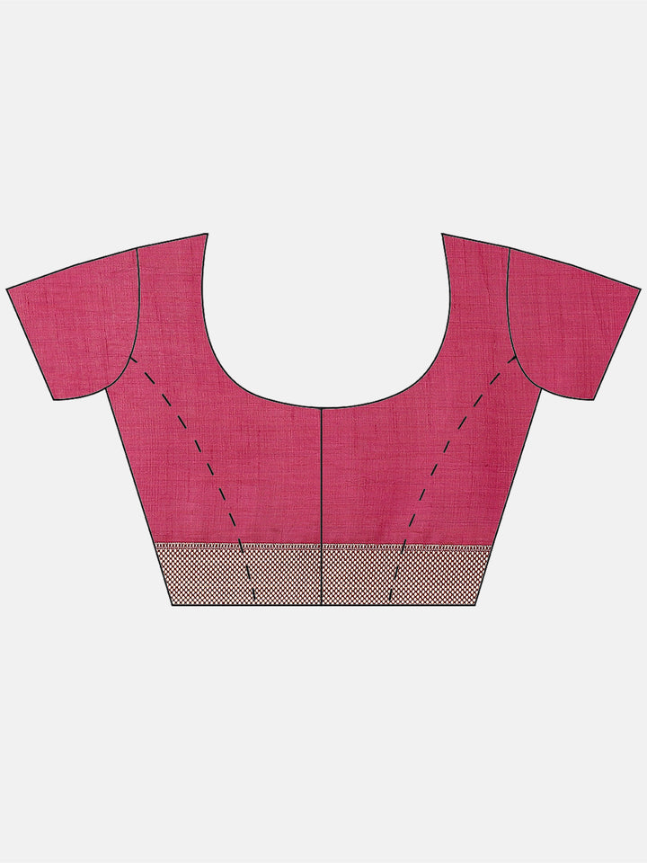 Plain Zari Border Art Handloom Woven Saree