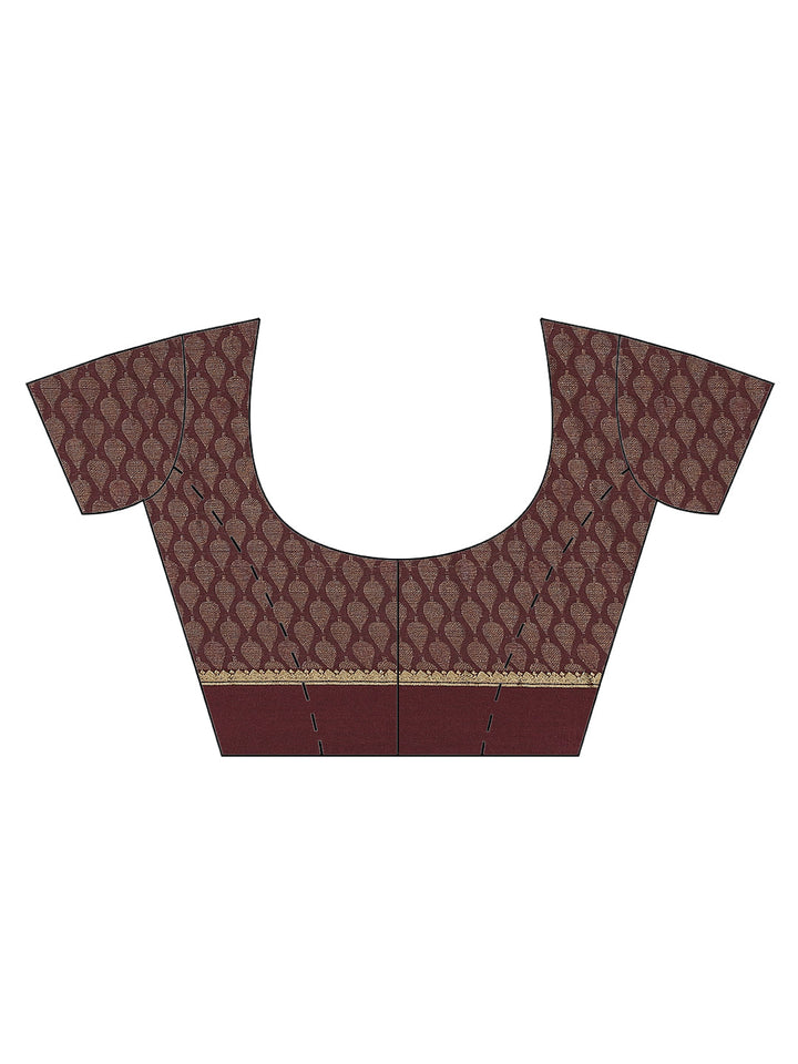 Light Brocade Georgette Plain Saree
