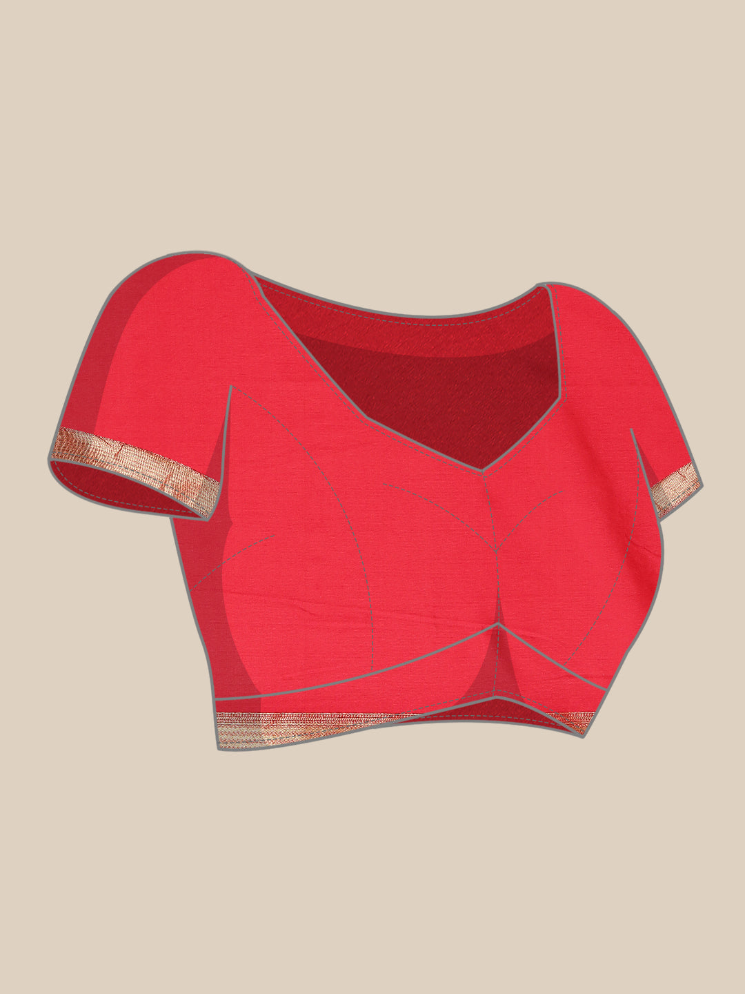 Zari Booti Border Woven Art Handloom Saree
