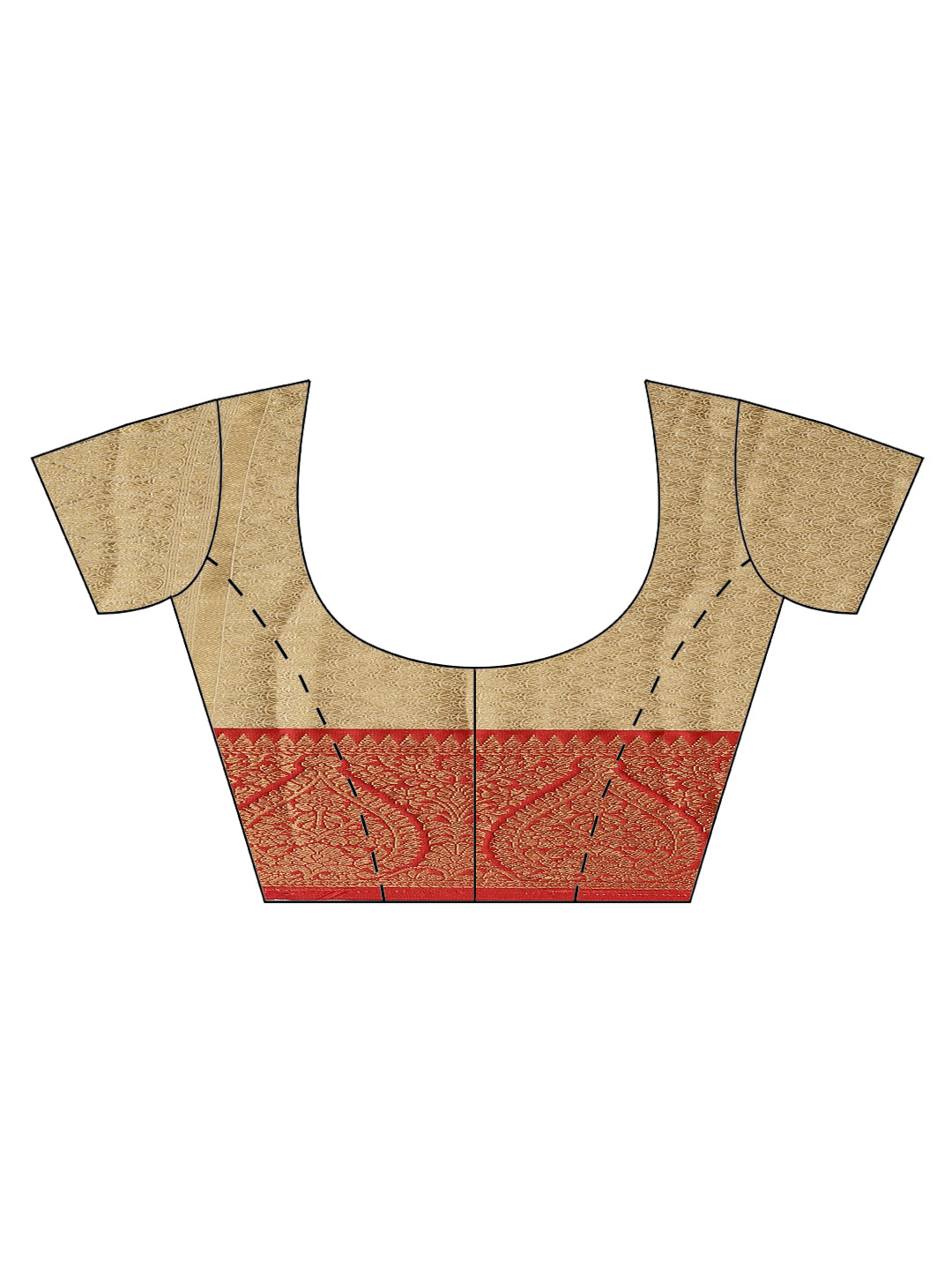 Brocade Zari Booti Art Handloom Woven Saree