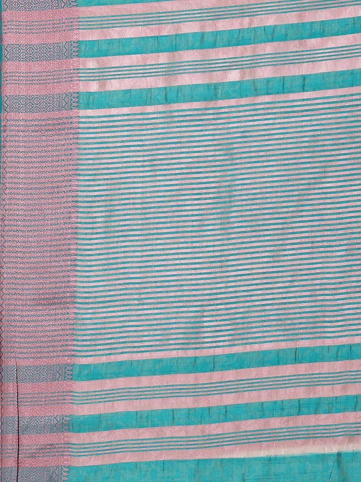 Plain Zari Border Handloom Woven Saree