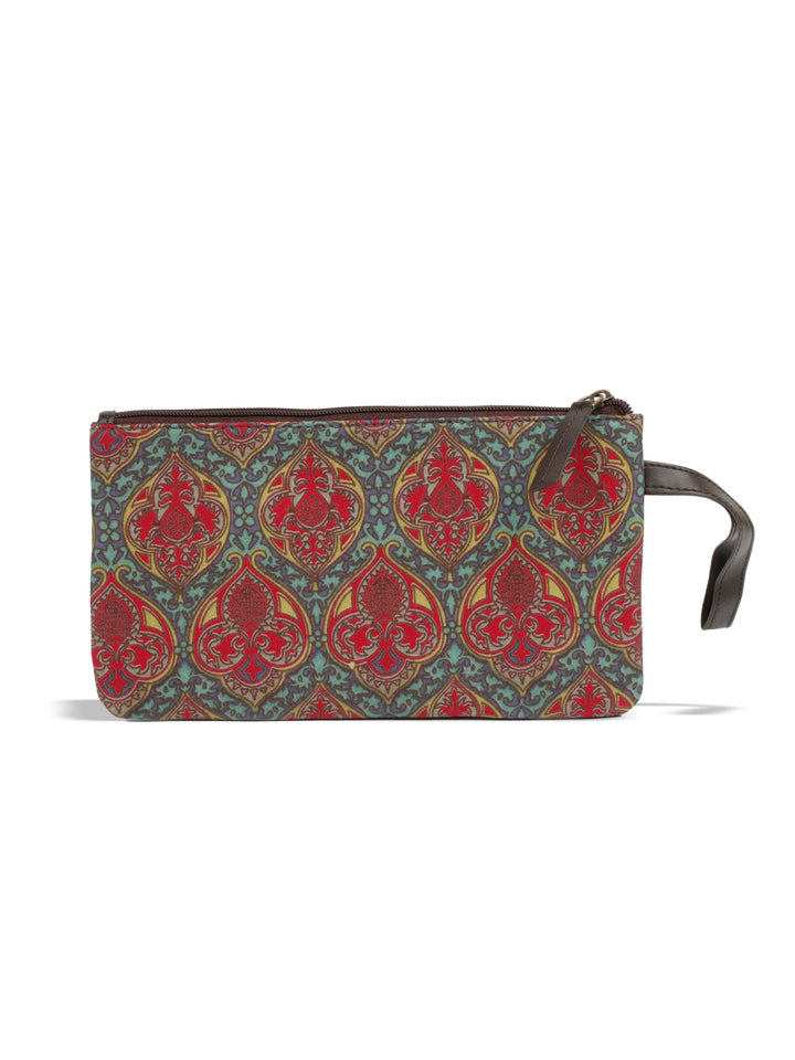 Multicolor Printed Cotton Handbag With Pouch