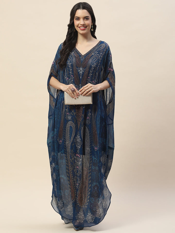Digital Print Georgette Kaftan Kurta