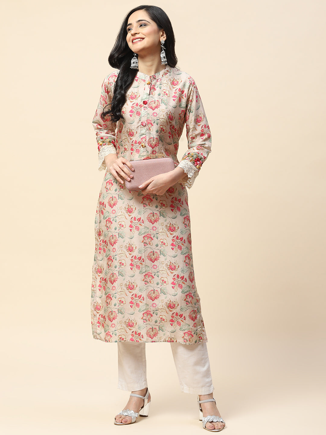 Floral Printed Cotton Kurta