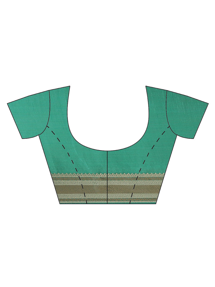 Plain Zari Border Handloom Woven Saree