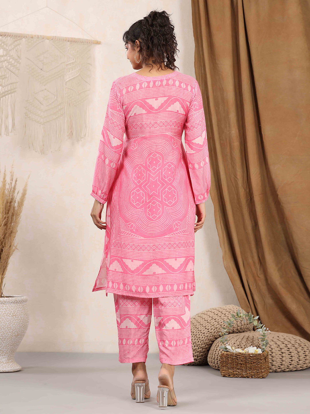 Printed Muslin Kurta With Pants