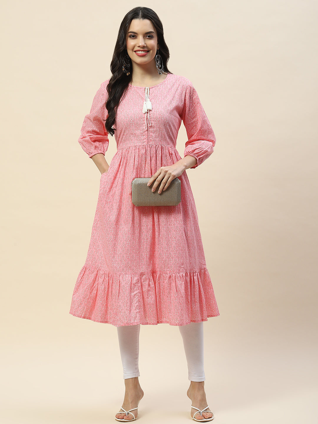 Solid Cotton Anarkali Kurta