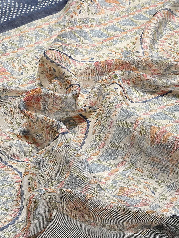 Madhubani Printed Cotton Saree
