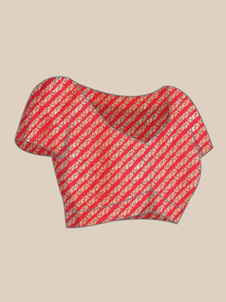 Banarasi Art rani red Handloom
