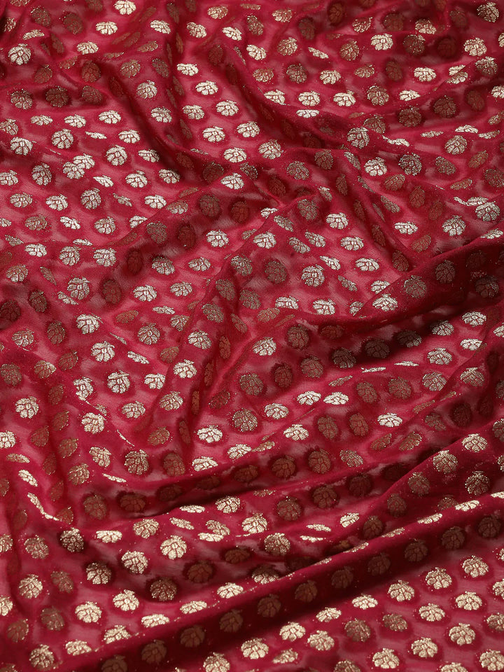 Zari Booti Georgette Plain saree