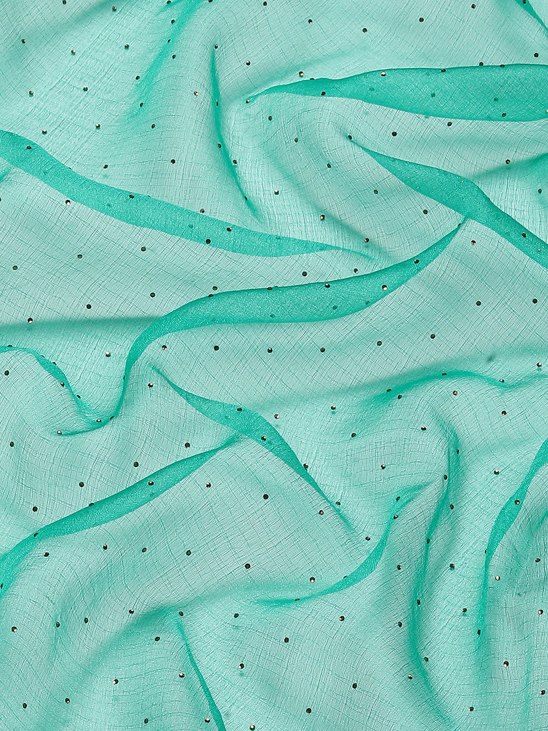 Stone Work Organza Plain Saree