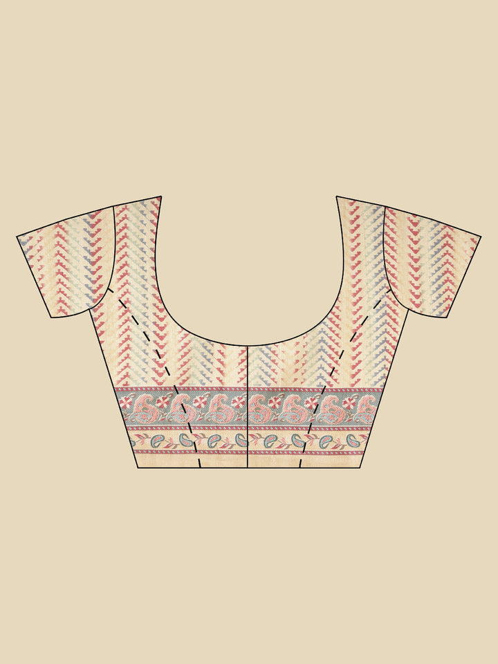Printed Tussar Saree