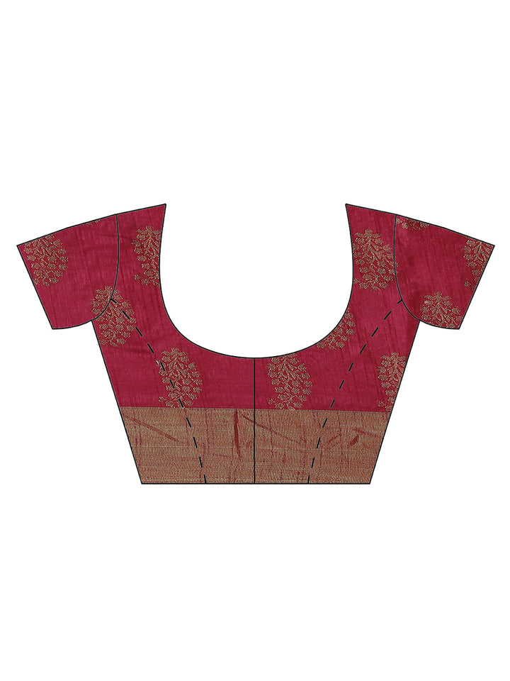 Zari Border Booti Art Handloom Woven Saree