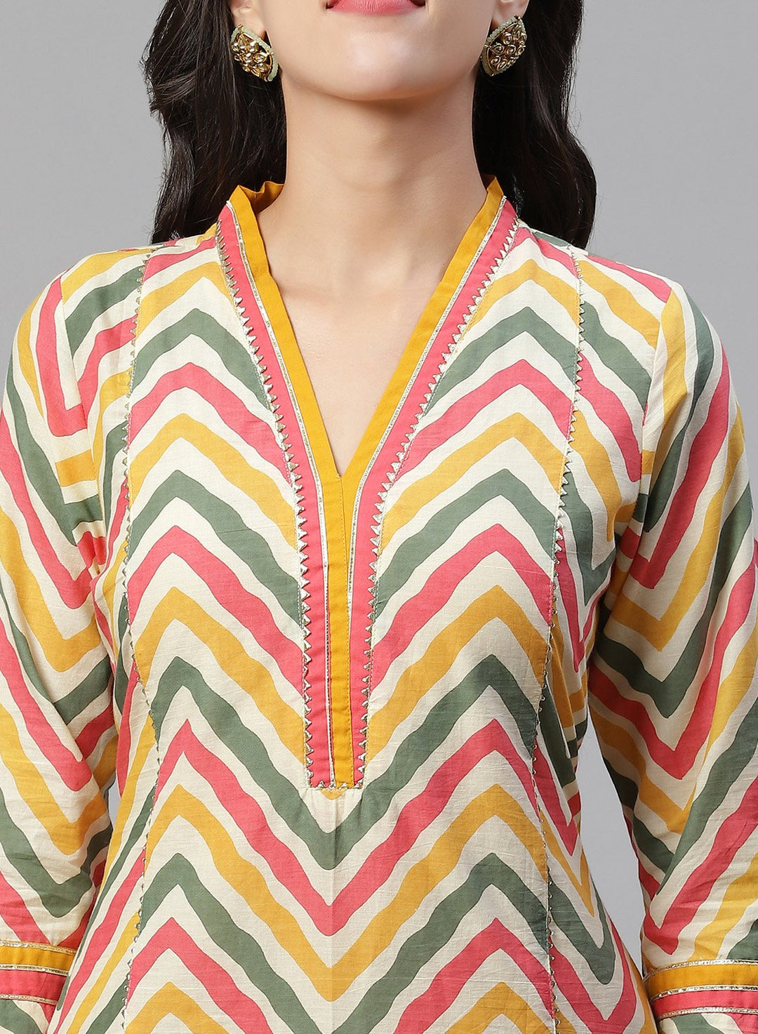 Printed Cotton Kurti With Dhoti Pant