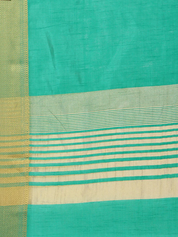 Plain Zari Border Handloom Woven Saree