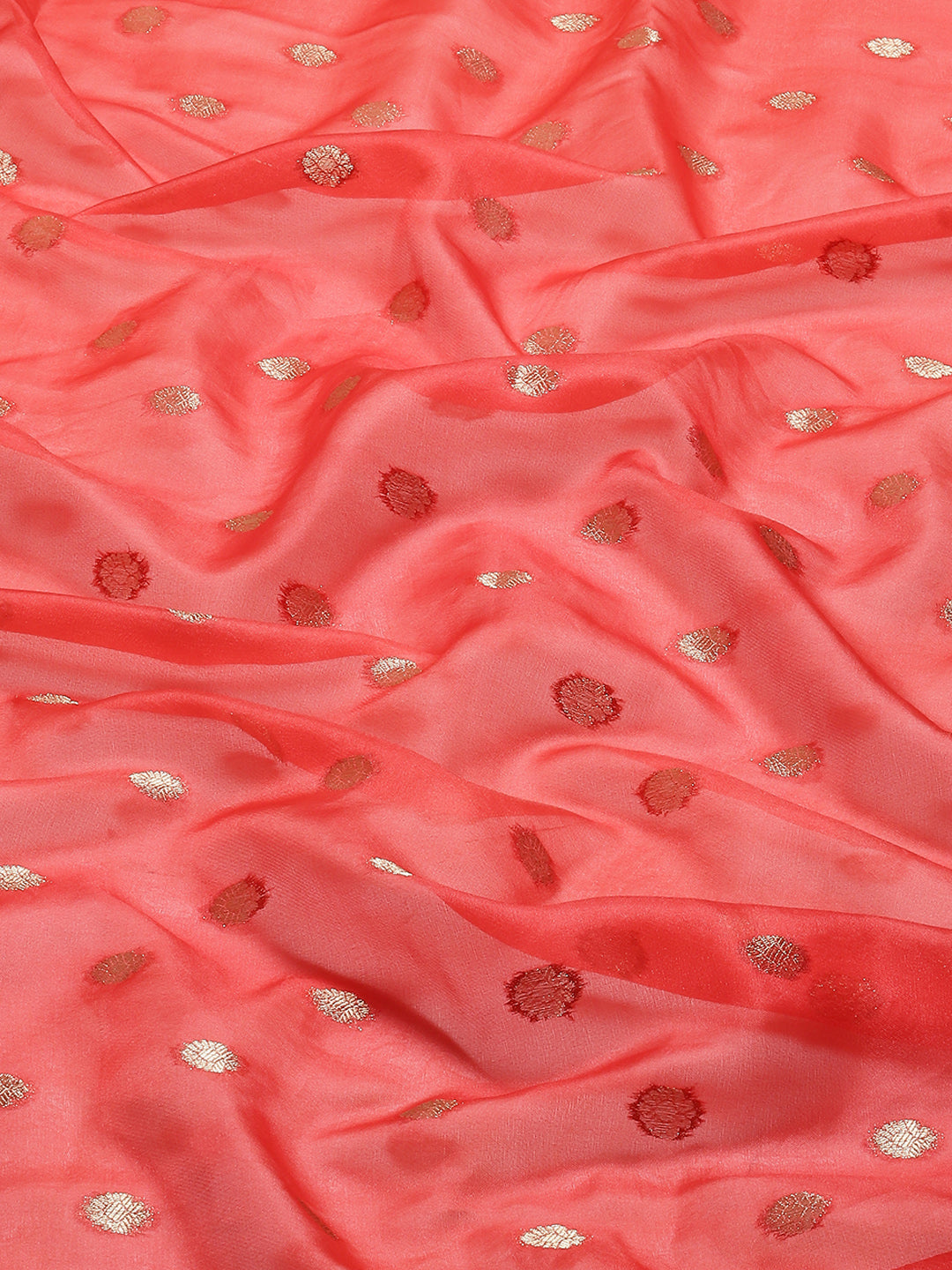 Zari Booti Organza Woven Saree