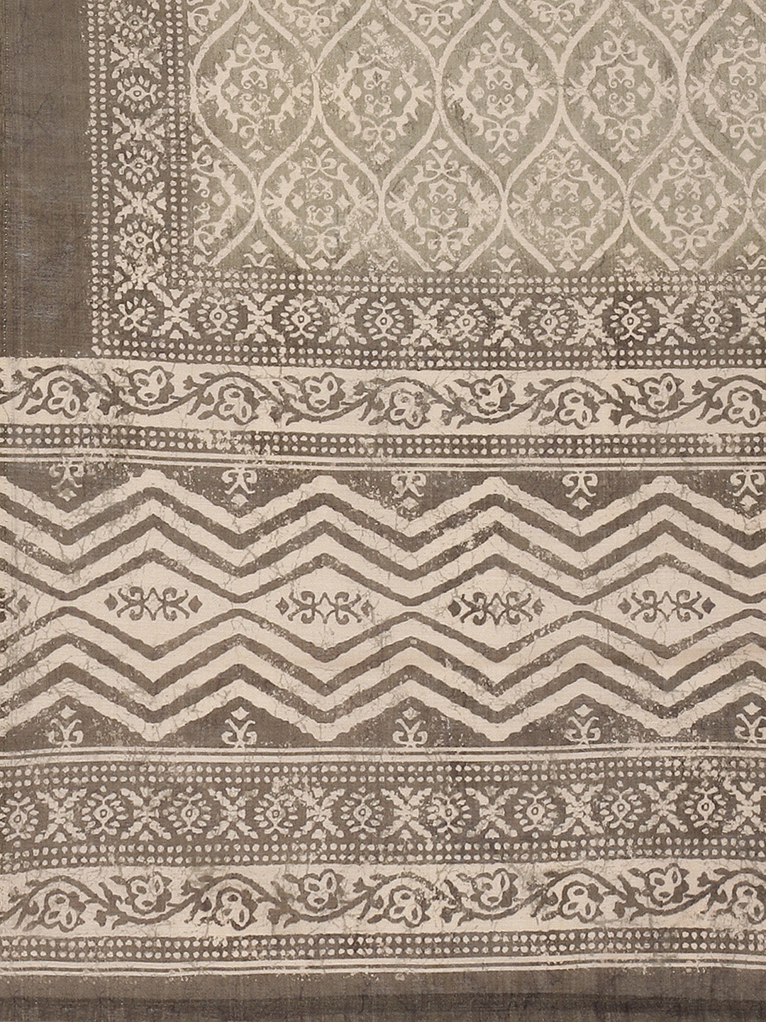 Printed Chanderi Unstitched Suit Piece With Dupatta