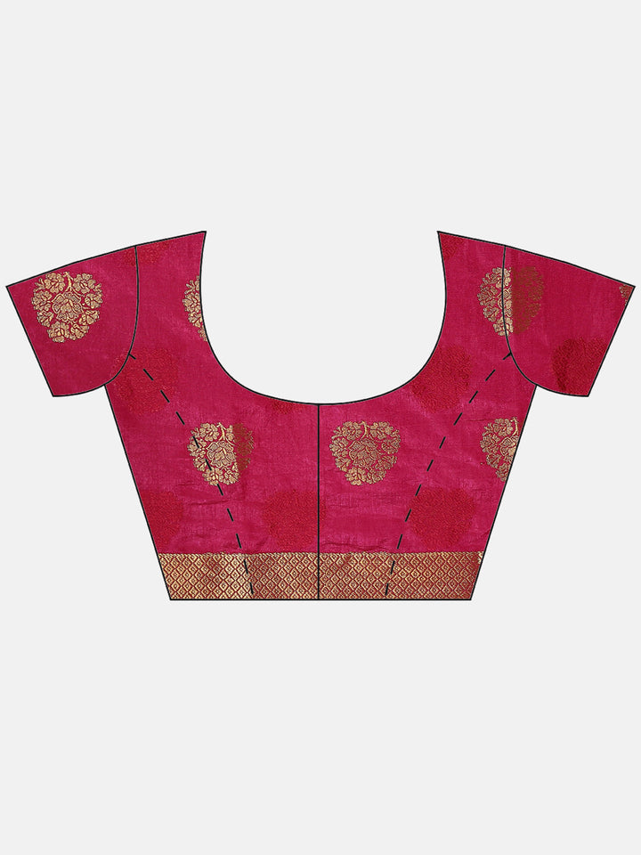 Zari Border Booti Art HAndloom Woven Saree
