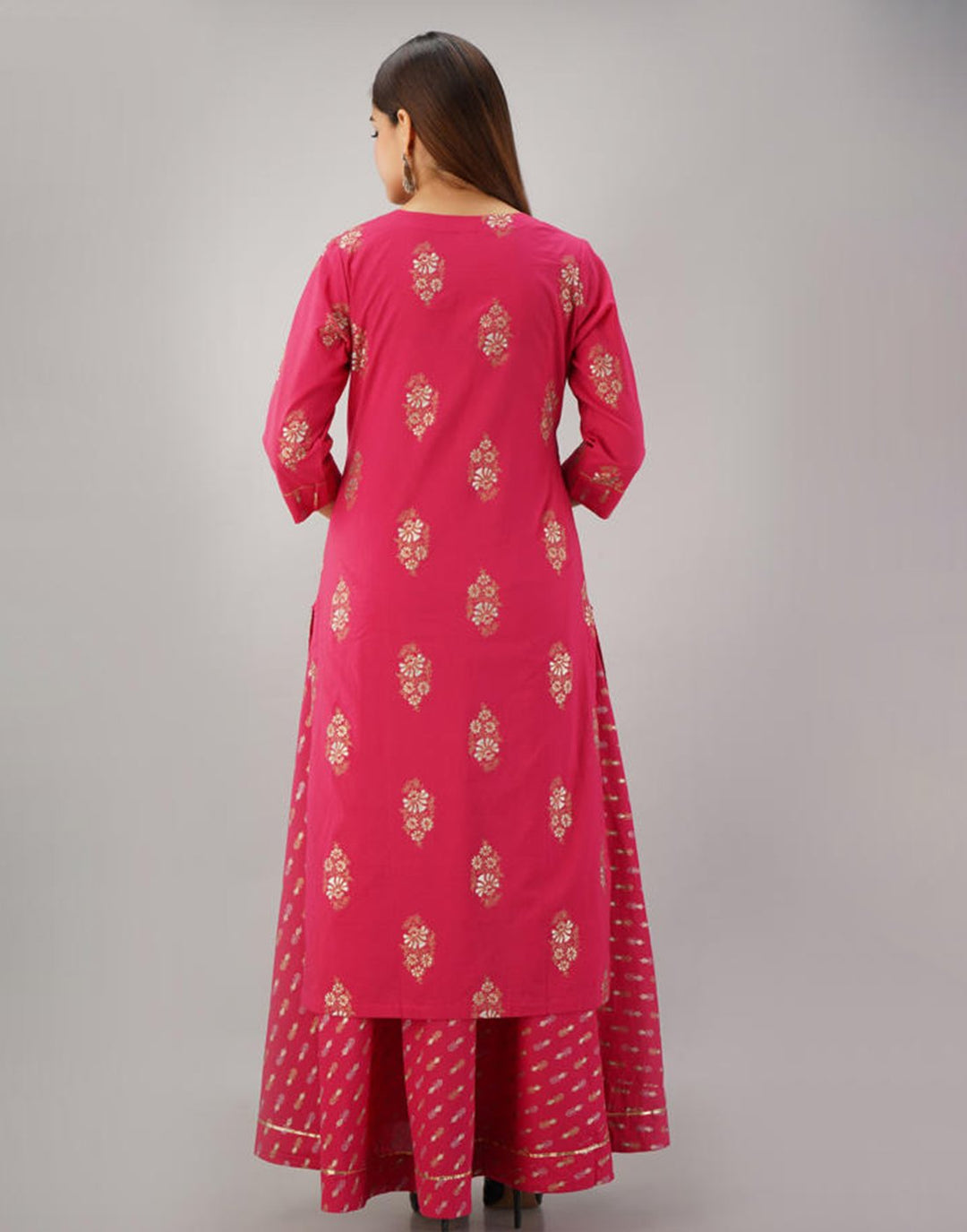 Printed Cotton Kurti With Palazzo